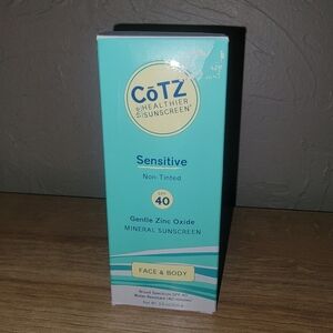 Cotz 40 SPF Sensitive Non-Tinted Gentle Zinc Oxide Mineral Sunscreen 3.5oz